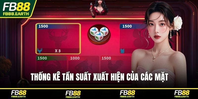 Thống kê tần suất xuất hiện của các mặt