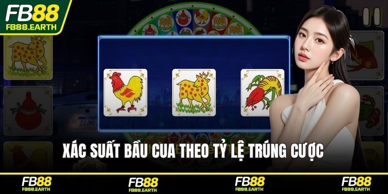 Xác suất bầu cua theo tỷ lệ trúng cược 